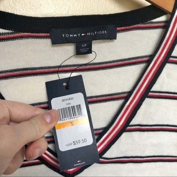 Tommy Hilfiger Stripe Knit Blouse NWT Size Small - Picture 9 of 11